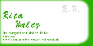 rita walcz business card